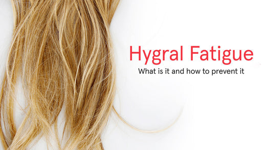 Hygral Fatigue, what is it and how to prevent it. Image banner showcasing a long blonde dry hair.