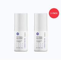 2 bottles of anti-aging eye cream beside each other