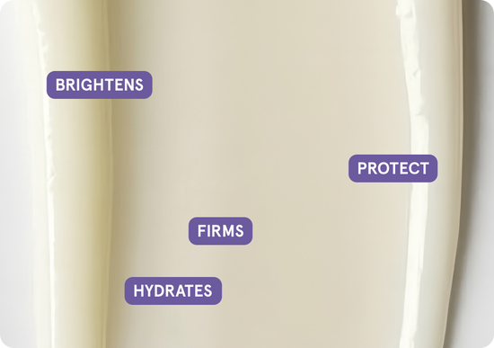 brightens, protect, firms, hydrates
