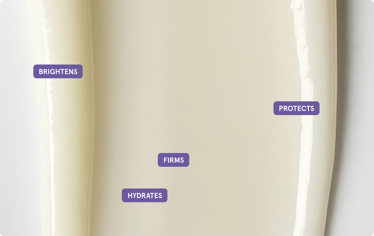 brightens, protect, firms, hydrates