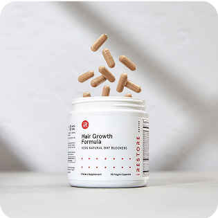 tablets falling inside of the hair growth formula bottle