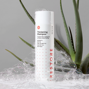 Thickening Shampoo gray background