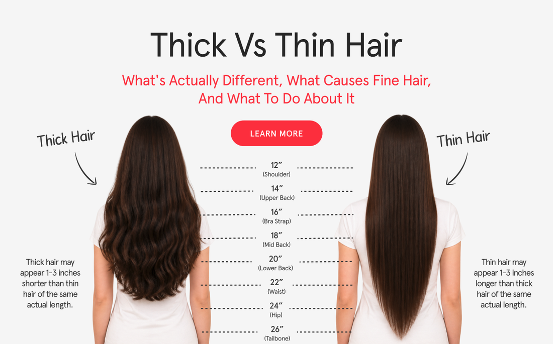 Thick vs Thin Hair: What's Actually Different, What Causes Fine Hair, and What to Do About It