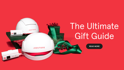 The ultimate gift guide. Image banner showing the Essential and Professional device with battery packs. Green ribbons and a gift box is in the background.
