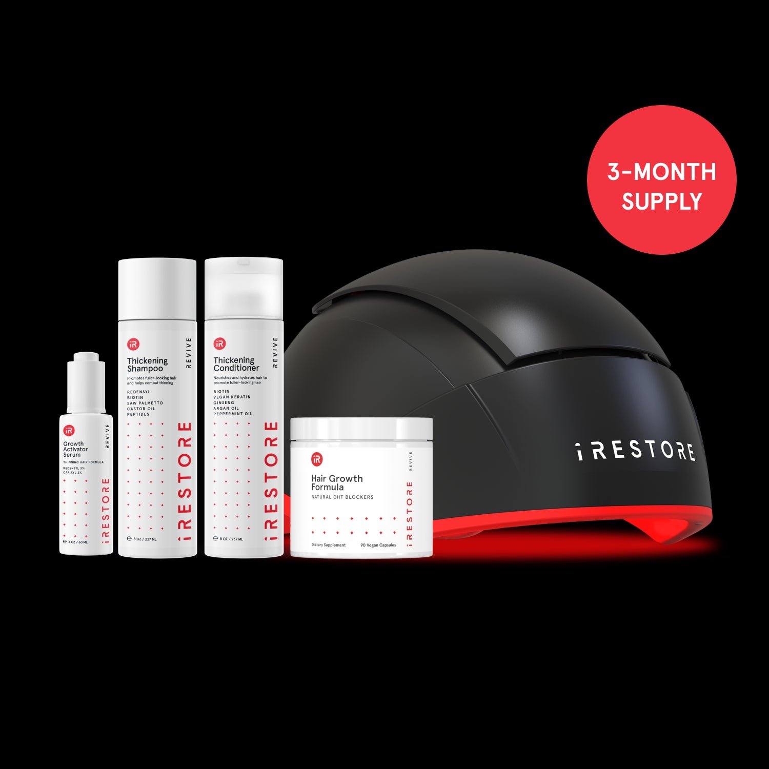 Image of the Elite hair device beside the REVIVE Max Growth Kit product.