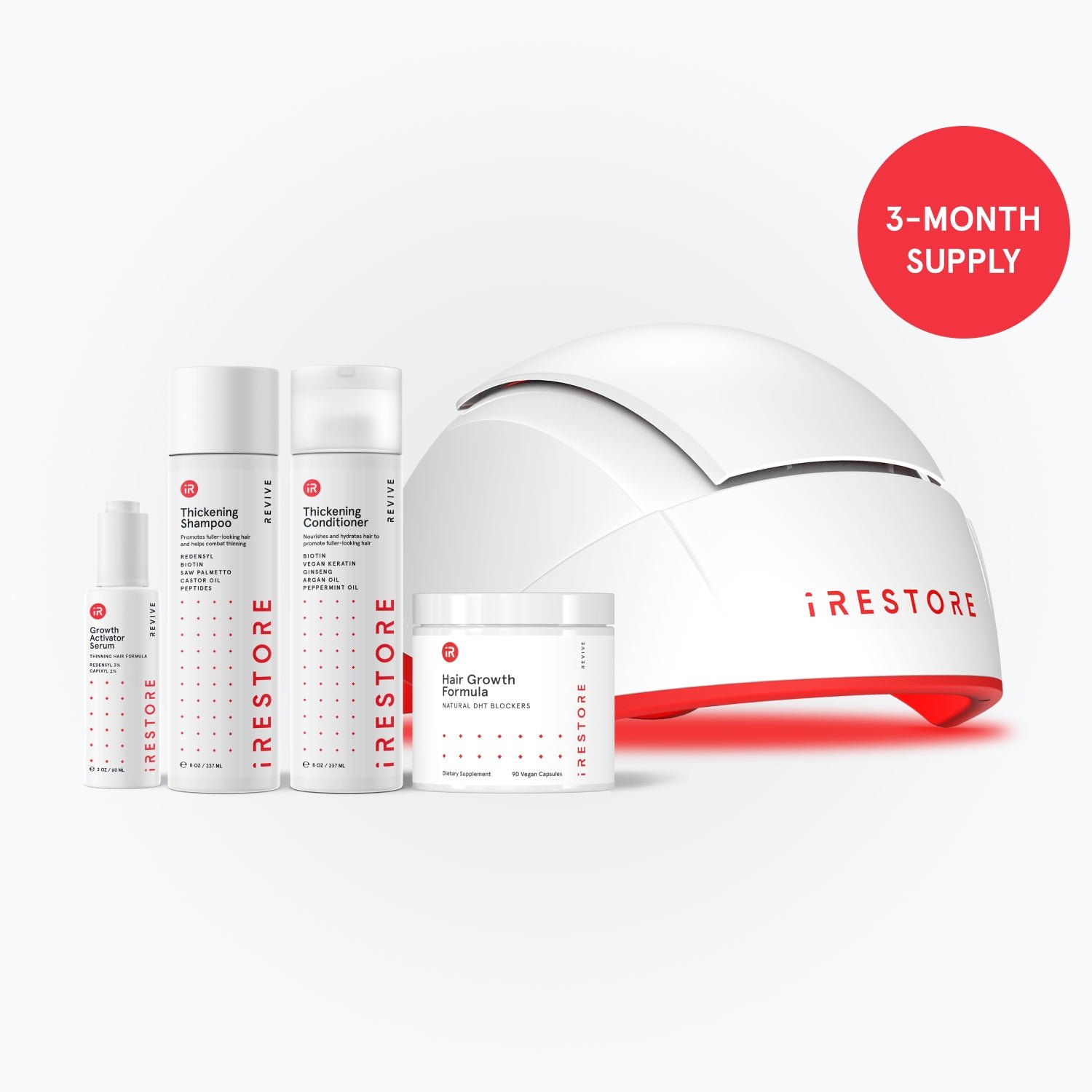 Image of the Professional hair device beside the REVIVE Max Growth Kit product.