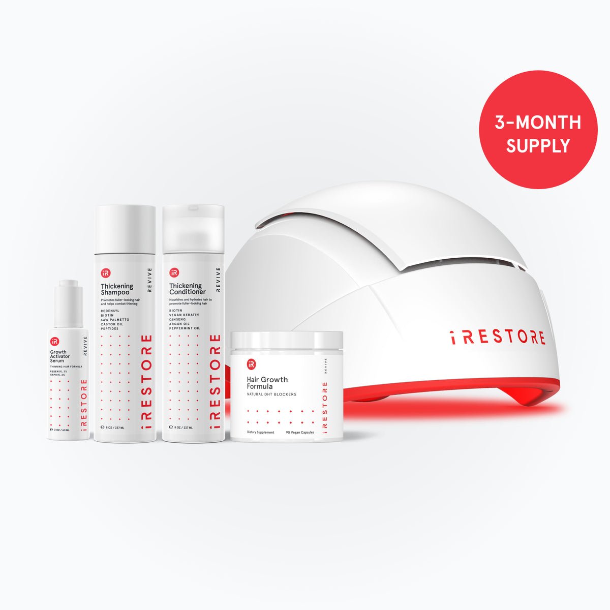 Image of the Professional hair device beside the REVIVE Max Growth Kit product.