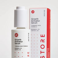 Image showing the Growth Activator Serum with its packaging box beside it.