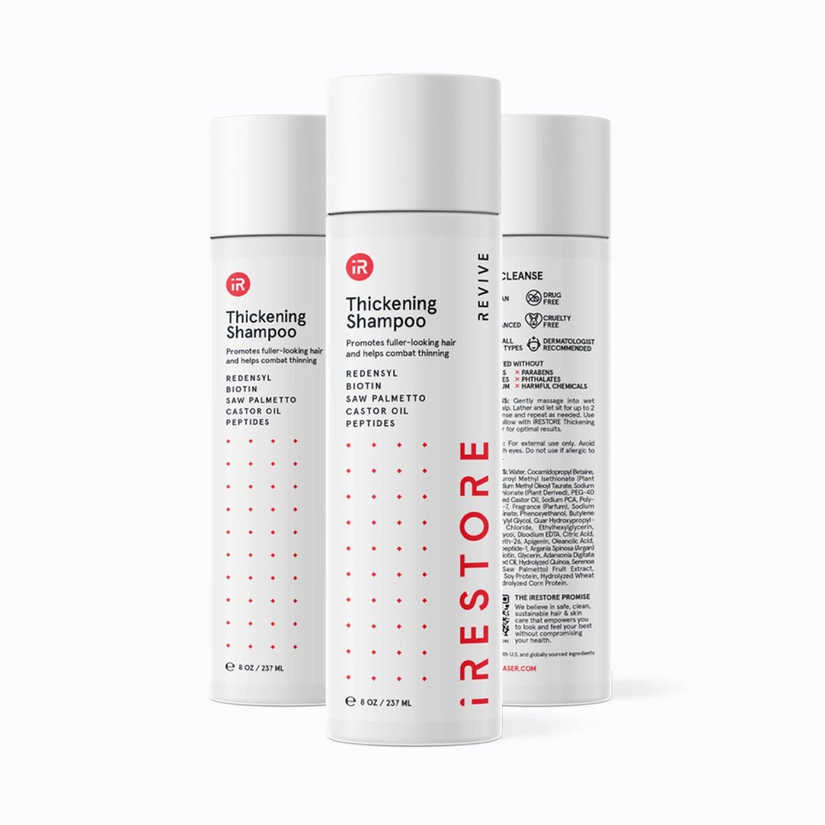Image showing three bottles of the REVIVE Thickening Shampoo.