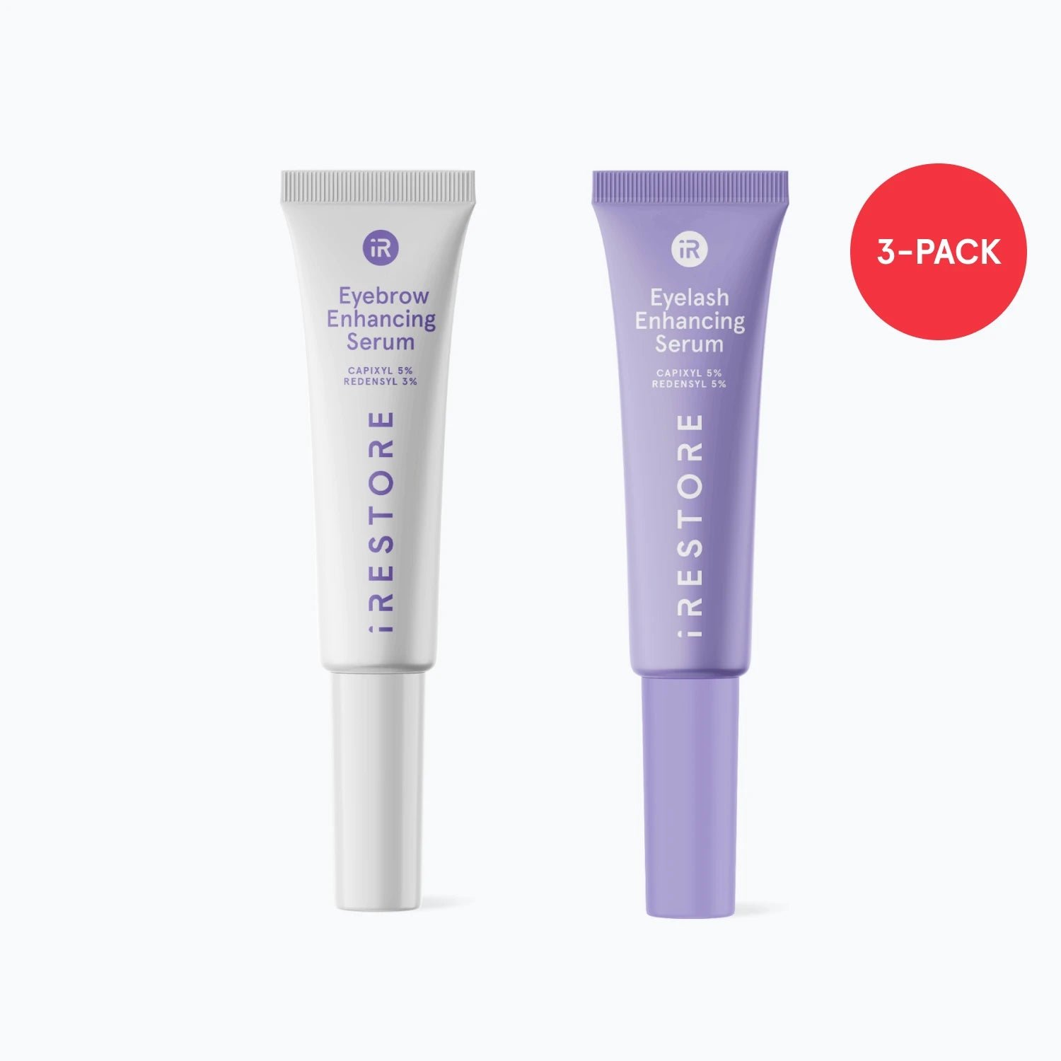 Image of the Eyebrow and Eyelash Enhancing Serum showing the 3-Pack badge.
