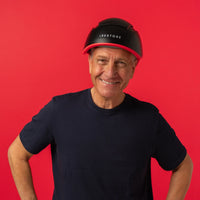 Image of a mature man wearing the Elite hair device.