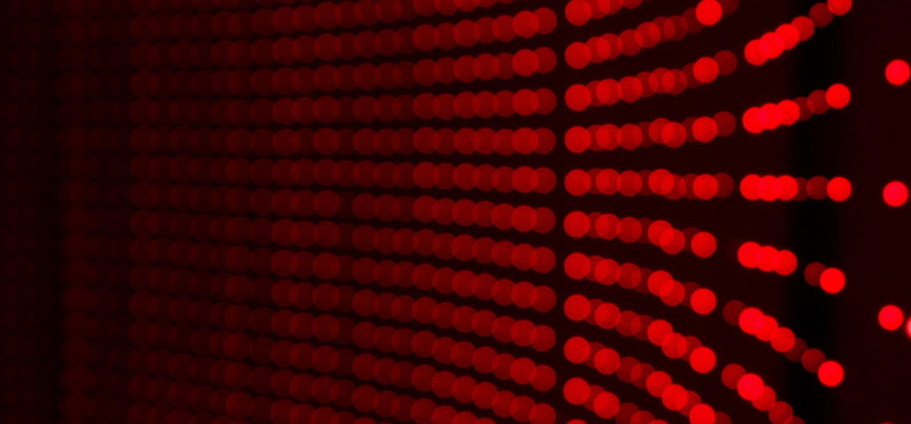 Numerous red LEDs