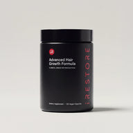 Advanced Hair Growth Formula against a clean grey background.