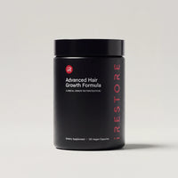 Advanced Hair Growth Formula against a clean grey background.