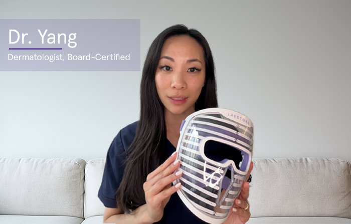 Dr Yang holding lllumina Face Mask