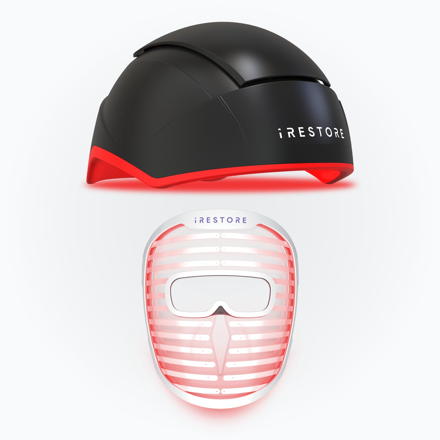 Image of the Elite hair device and Illumina Face Mask device.