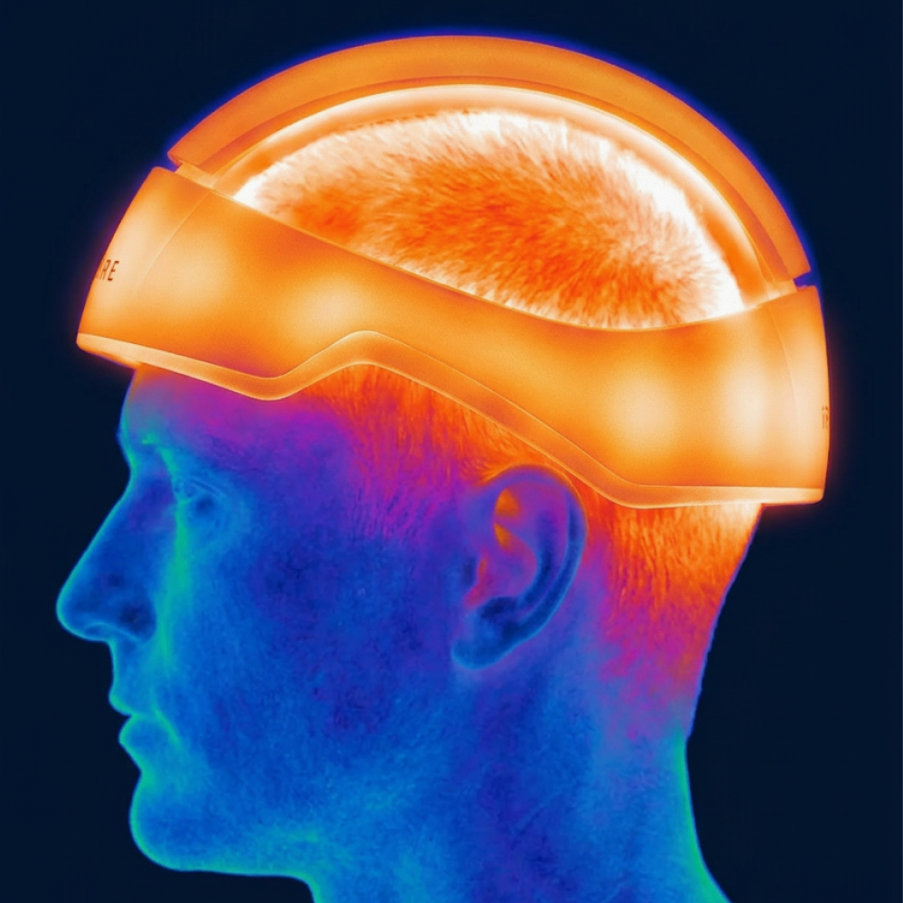 Thermal imaging of a person wearing irestore elite