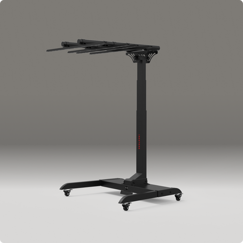 black motorized stand