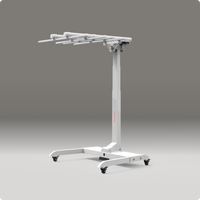 white motorized stand