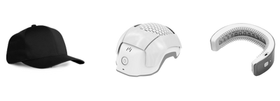 Images of other laser products such as laser hair cap and laser band.