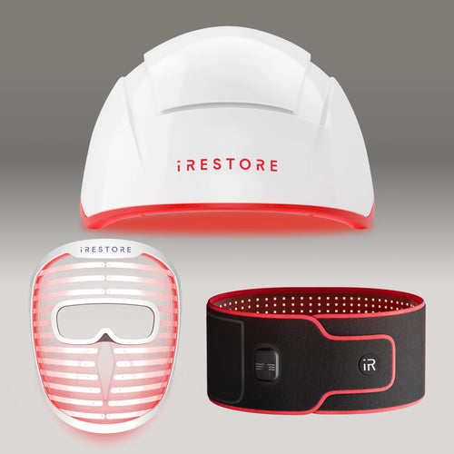 Professional helmet, illumina face mask, sculpt LED belt