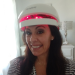 female wearing irestore device