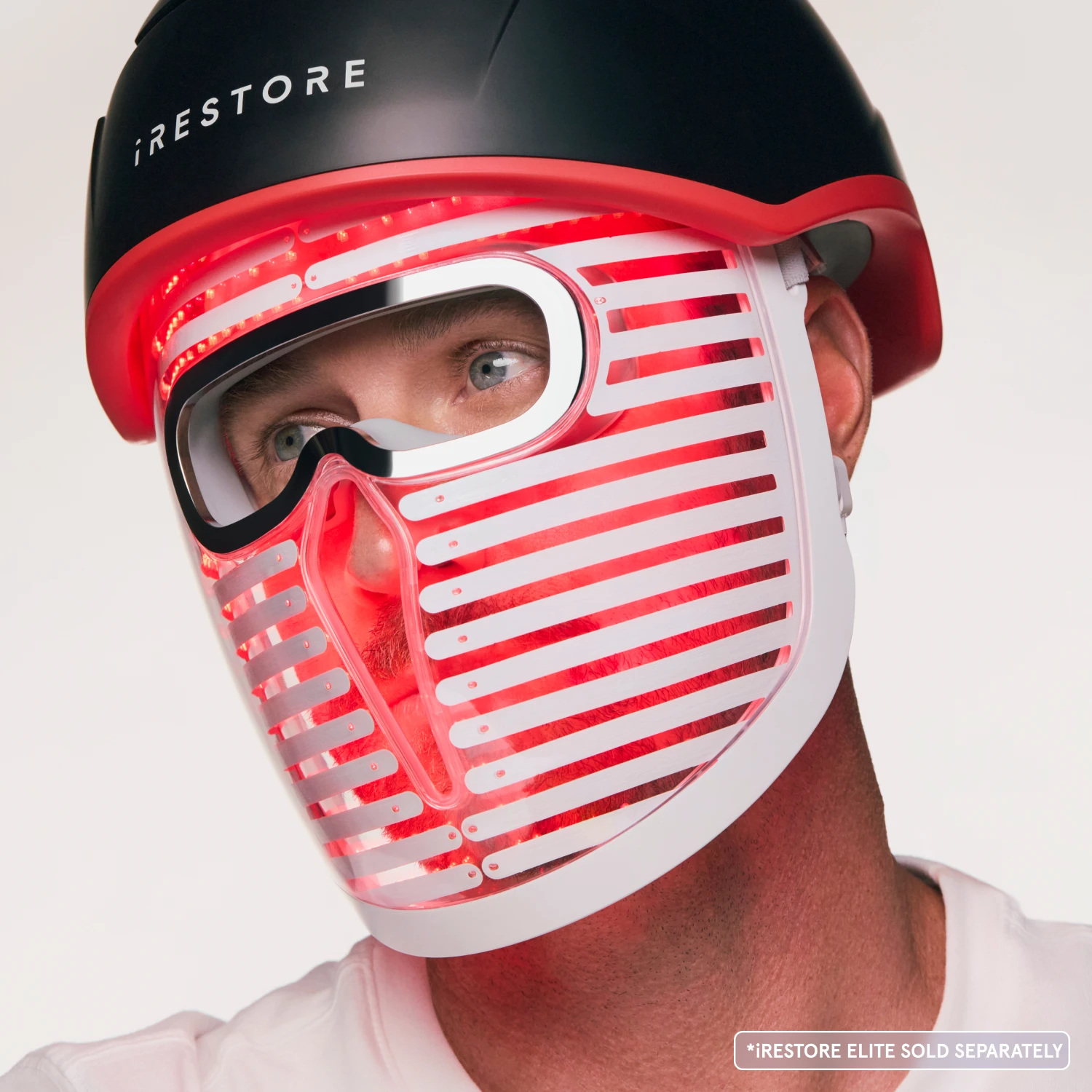 man wearing face mask pro and elite helmet