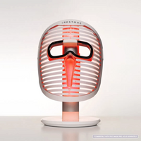 front shot of face mask pro on the glow stand