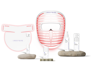 iRESTORE skincare products and devices in front view angle