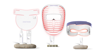 LED neck and chest mask, LED face mask, LED eye mask with skin consumables below