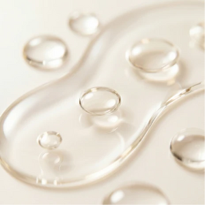 skincare liquid gel and glossy liquid droplets