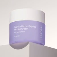 Jar of growth factor peptide firming cream