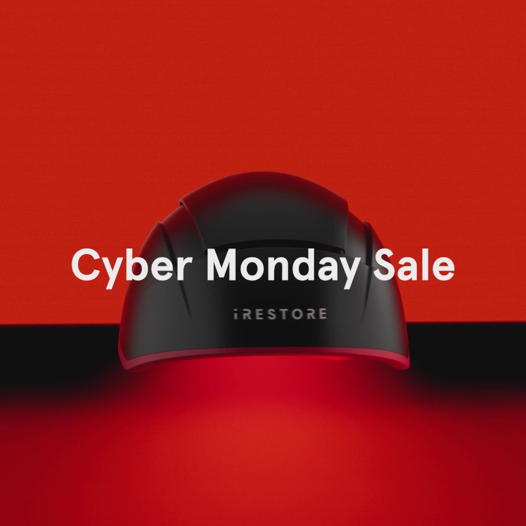 Cyber monday, regrow hair naturally in 3 months, doctor-backed red light laser technology, try irestore with a 365-day trial