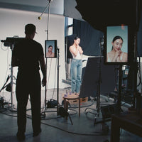 Behind the scene ad shoot for peptide cream.