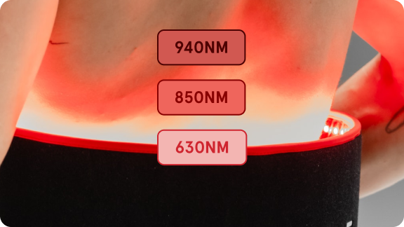 Contour targeted areas with clinically studied LED support.