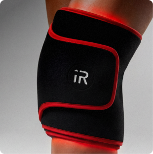 Sculpt belt wrapped around the knee.