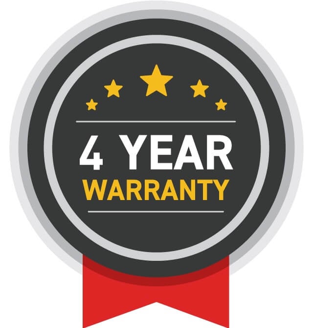 4 year warranty sign