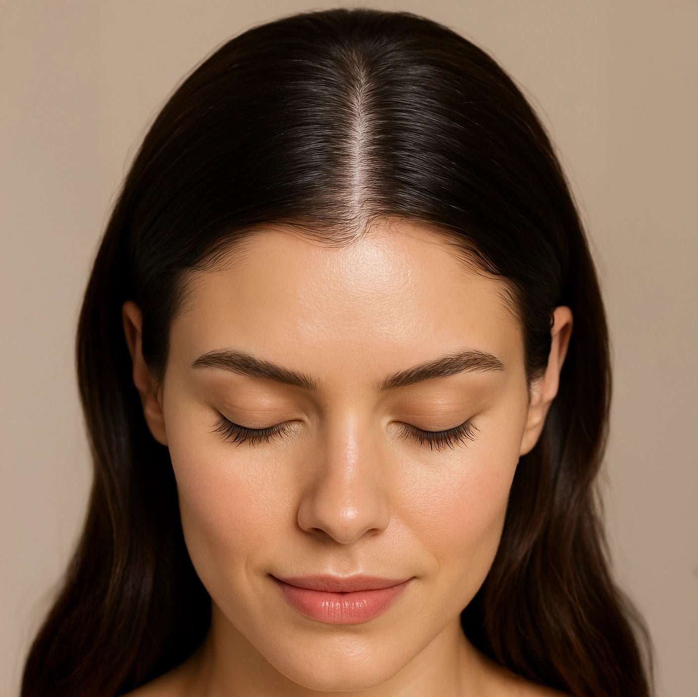 woman showing healthy scalp

