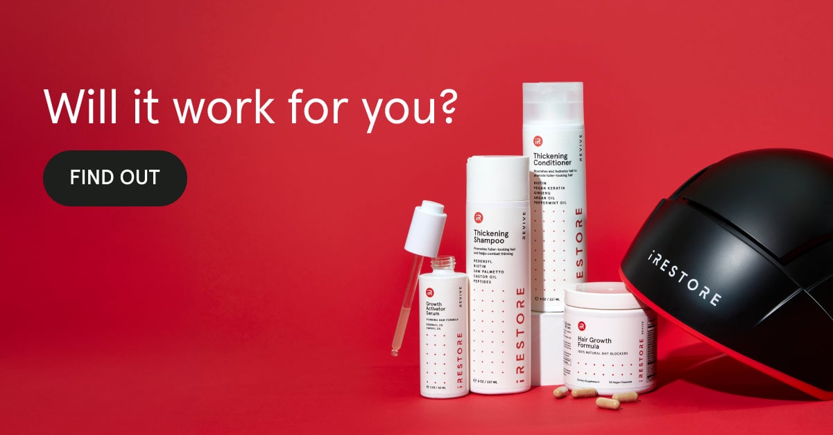 Will it work for you? Image banner showing the Elite device together with the REVIVE Max Growth Kit.